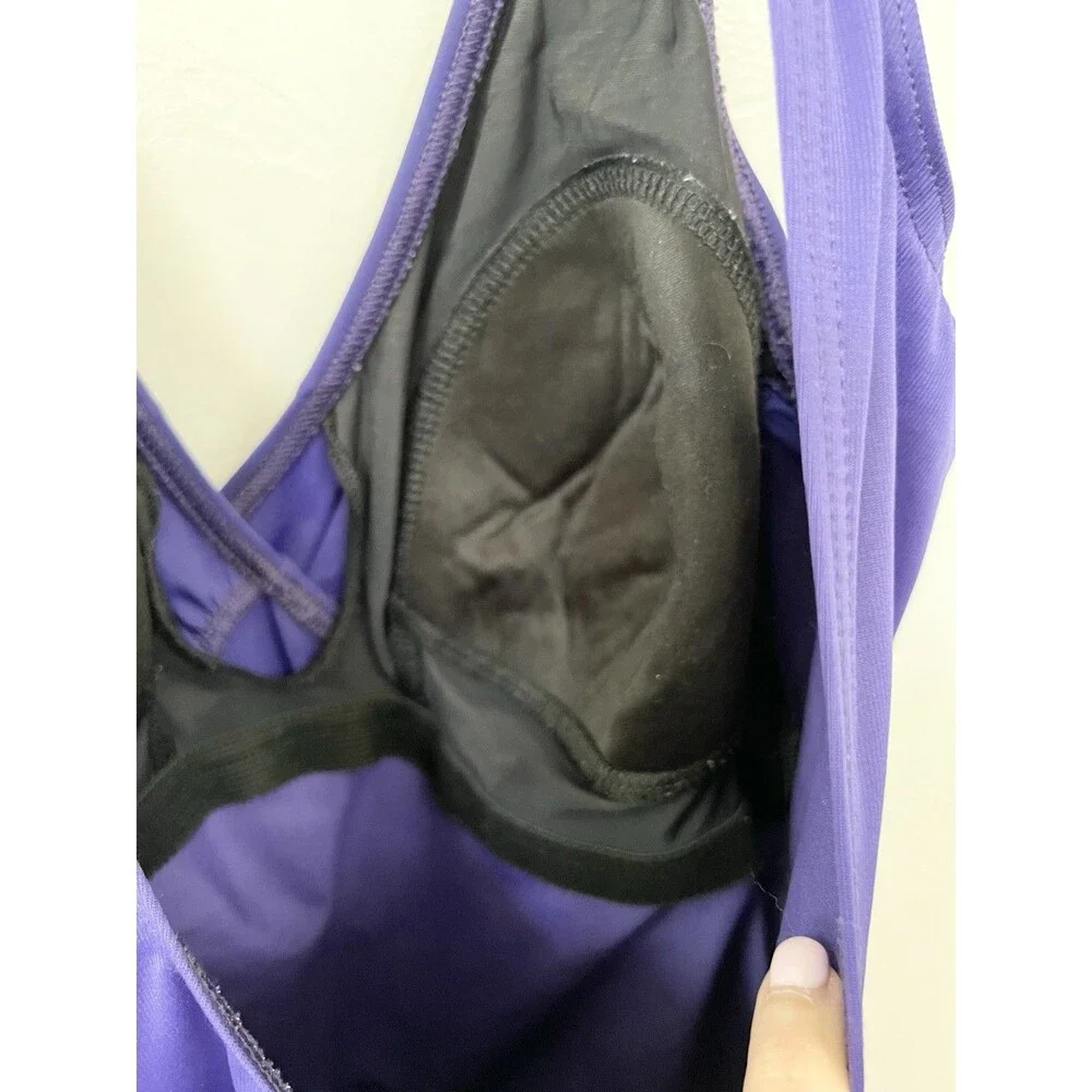 Miraclesuit Aurora Swim Dress Swimsuit Size 18 Purple 3X  Ruching Slimming